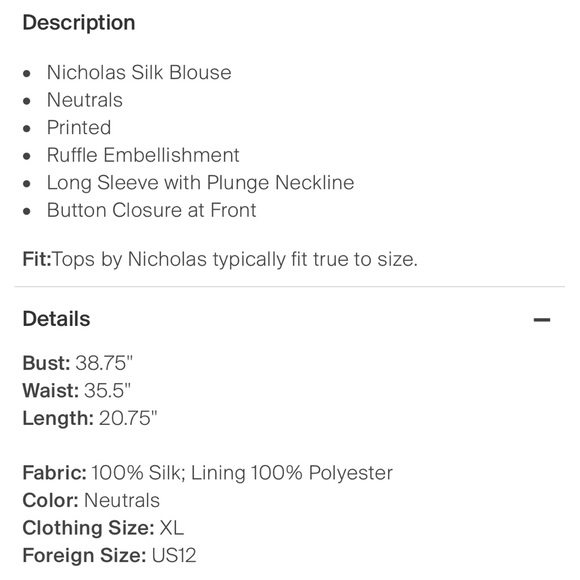 Nicholas cream and red striped ruffle silk button-down blouse - Picture 10 of 10